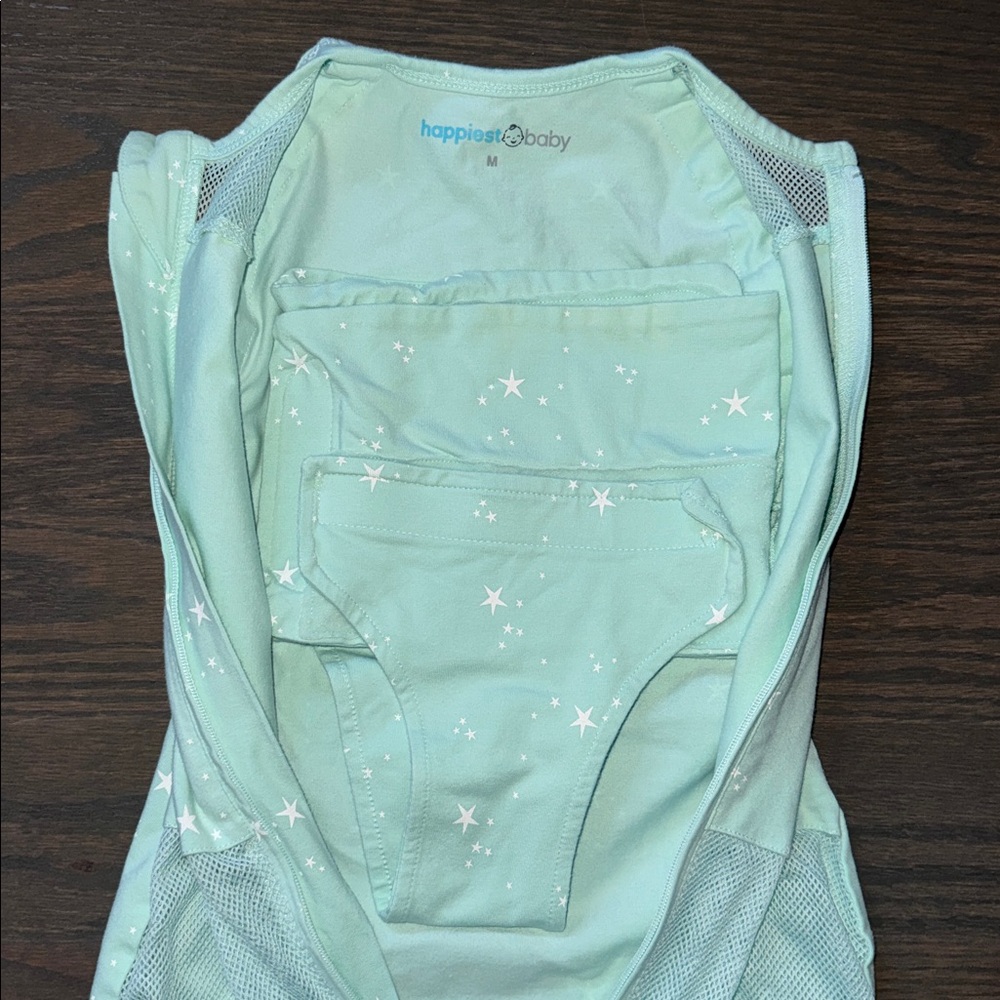Happiest Baby Sleepea Swaddle Sleep Sack Medium 12-18 lbs Organic Cotton Stars - Picture 3 of 8